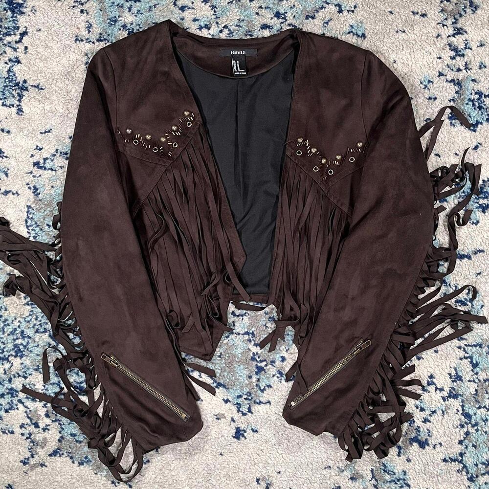 Forever21 Studded Fringe jacket